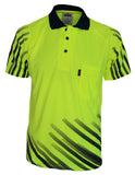 DNC HiVis Sublimated Full Stripe Polo (3566) Hi Vis Polo With Designs DNC Workwear - Ace Workwear