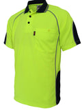 DNC Hi Vis Semicircle Piping Polo (3569) Hi Vis Polo With Designs DNC Workwear - Ace Workwear