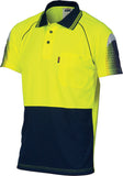 DNC Hi Vis Cool Breathe Sublimated Piping Polo Short Sleeve (3751) Hi Vis Polo With Designs DNC Workwear - Ace Workwear