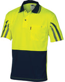 DNC HiVis Cool-Breathe Printed Stripe Polo - Short Sleeve (3752) Hi Vis Polo With Designs DNC Workwear - Ace Workwear