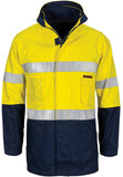 DNC Hi Vis "4 IN 1" Cotton Drill Jacket with Generic Reflective Tape (3764) Hi Vis Cotton & Bluey Jackets DNC Workwear - Ace Workwear