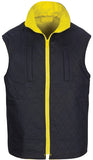 DNC Hi Vis Cotton Drill Reversible Vest with Generic Reflective Tape (3765) Hi Vis Winter Vest DNC Workwear - Ace Workwear