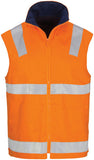 DNC Hi Vis Cotton Drill Reversible Vest with Generic Reflective Tape (3765) Hi Vis Winter Vest DNC Workwear - Ace Workwear