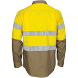 DNC Hi Vis Cool-Breeze T2 Vertical Vented Cotton Shirt with Gusset Sleeves (3784) Hi Vis Shirts With Tape DNC Workwear - Ace Workwear