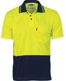DNC Hi Vis Two Tone Cool Breathe Polo Shirt - Short Sleeve (3811) Hi Vis Plain Polo DNC Workwear - Ace Workwear