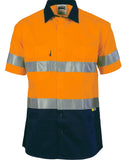 DNC Two Tone Drill Shirt with 3M 8906 R/Tape - Short Sleeve (3833) Hi Vis Shirts With Tape DNC Workwear - Ace Workwear