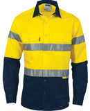 DNC Two Tone Drill Shirt with 3M 8906 R/Tape - Long Sleeve (3836) Hi Vis Shirts With Tape DNC Workwear - Ace Workwear