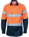 DNC Two Tone Drill Shirt with 3M 8906 R/Tape - Long Sleeve (3836) Hi Vis Shirts With Tape DNC Workwear - Ace Workwear