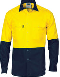 DNC Hi Vis Two Tone Drill Shirt with Press Studs (3838) Hi Vis Shirts DNC Workwear - Ace Workwear