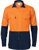DNC Hi Vis Two Tone Drill Shirt with Press Studs (3838) Hi Vis Shirts DNC Workwear - Ace Workwear