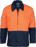 DNC Hi Vis Cotton Drill Jacket (3868) Hi Vis Cotton & Bluey Jackets DNC Workwear - Ace Workwear