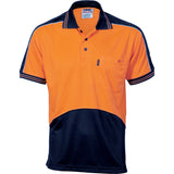 DNC HiVis Cool Breathe Panel Polo Shirt - Short Sleeve (3891) Hi Vis Polo With Designs DNC Workwear - Ace Workwear