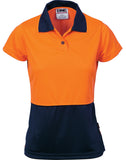DNC Ladies HiVis Two Tone Polo - Short Sleeve (3897) Hi Vis Plain Polo DNC Workwear - Ace Workwear