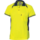 DNC Cool-Breeze Contrast Mesh Polo - Short Sleeve (3901) Hi Vis Polo With Designs DNC Workwear - Ace Workwear