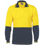 DNC Hi Vis Two Tone Food Industry Polo Long Sleeve (3904) Food Industry Wear, Hi Vis Plain Polo DNC Workwear - Ace Workwear