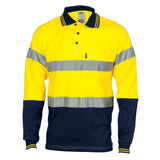 DNC Cool-Breeze Cotton Jersey Polo With CSR R/Tape - Long Sleeve (3916) Hi Vis Polo With Tape DNC Workwear - Ace Workwear