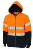 DNC Hivis Full Zip Polar Fleece Hoodie with CSR R/tape (3926) Hi Vis Hoodies DNC Workwear - Ace Workwear
