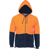 DNC HiVis Two Tone Full Zip Polar Fleece Hoodie (3927) Hi Vis Hoodies DNC Workwear - Ace Workwear