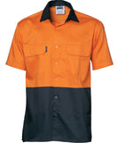 DNC Hi Vis 3 Way Cool-Breeze Cotton Shirt - Short Sleeve (3937) Hi Vis Shirts DNC Workwear - Ace Workwear