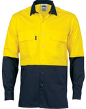 DNC Hi Vis 3 Way Cool-Breeze Cotton Shirt - Long Sleeve (3938) Hi Vis Shirts DNC Workwear - Ace Workwear
