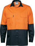 DNC Hi Vis 3 Way Cool-Breeze Cotton Shirt - Long Sleeve (3938) Hi Vis Shirts DNC Workwear - Ace Workwear
