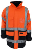 DNC HiVis "H" Pattern Two Tone Biomotion Tape "6 in 1" Jacket (3964) Hi Vis Cold & Wet Wear Jackets & Pants DNC Workwear - Ace Workwear