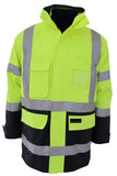 DNC HiVis "H" Pattern Two Tone Biomotion Tape "6 in 1" Jacket (3964) Hi Vis Cold & Wet Wear Jackets & Pants DNC Workwear - Ace Workwear