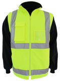 DNC HiVis "H" pattern D/N R/Vest (3965) Hi Vis Winter Vest DNC Workwear - Ace Workwear