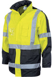 DNC HiVis Cross Back 2 Tone D/N “2 in 1” Contrast Jacket (3993) Hi Vis Cold & Wet Wear Jackets & Pants DNC Workwear - Ace Workwear