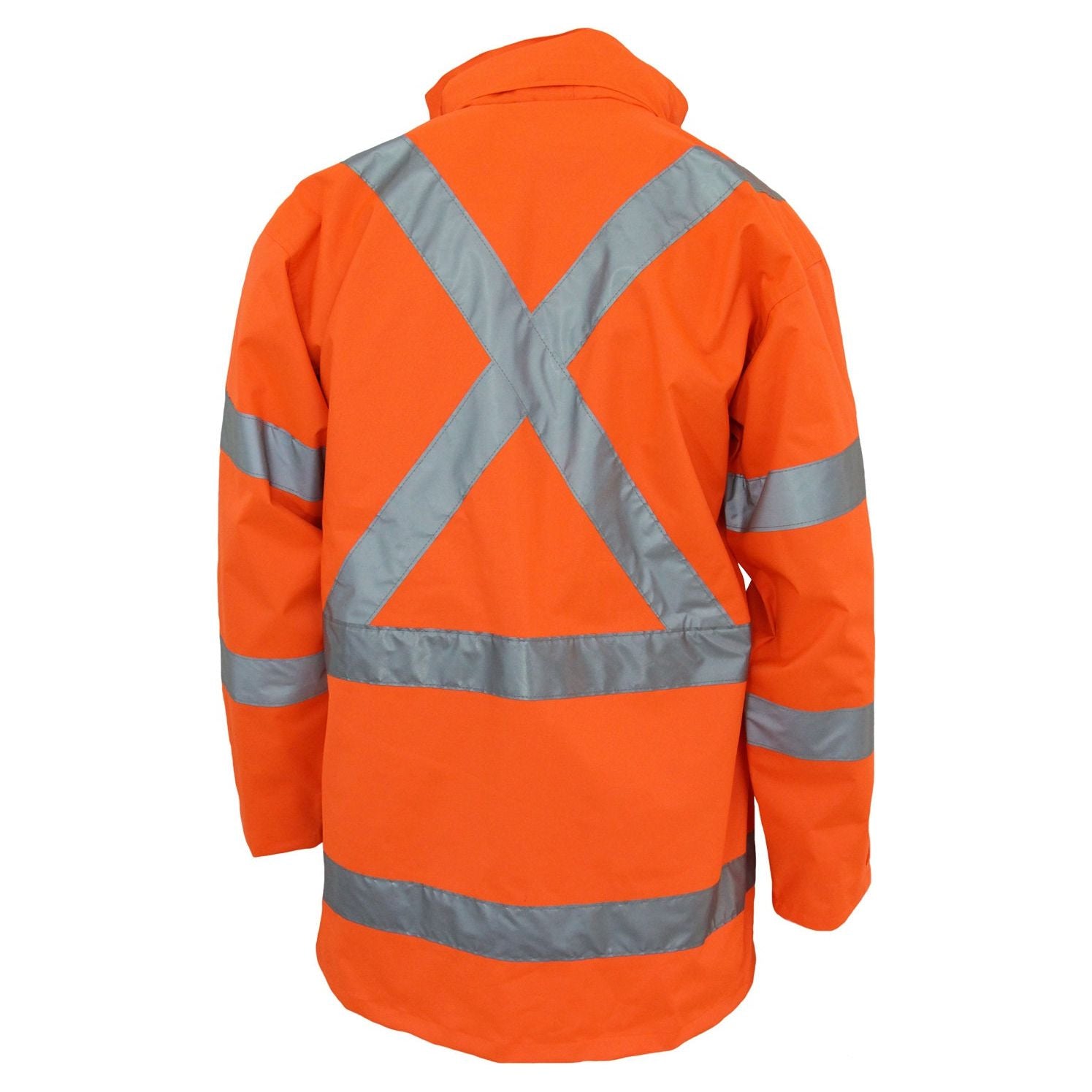 DNC HiVis "X" back Rain jacket Biomotion tape (3996) Hi Vis Cold & Wet Wear Jackets & Pants DNC Workwear - Ace Workwear