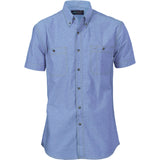 DNC Cotton Chambray Shirt With Twin Pocket Short Sleeve (4101) Industrial Shirts DNC Workwear - Ace Workwear