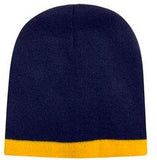 Roll Down Two Tone Acrylic Beanie - Toque - Pack of 25 Beanies, signprice Headwear Stockists - Ace Workwear