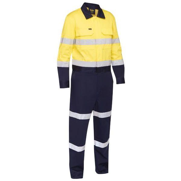 Bisley Taped Hi Vis Coverall With Waist Zip Opening (BC6066T) - Ace Workwear
