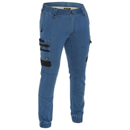 Bisley Flx & Move Stretch Denim Cargo Cuffed Pants (BPC6335) - Ace Workwear