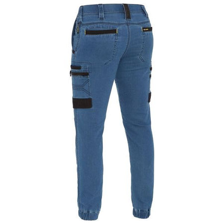 Bisley Flx & Move Stretch Denim Cargo Cuffed Pants (BPC6335) - Ace Workwear