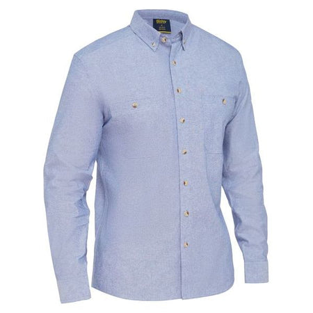 Bisley Mens Long Sleeve Chambray Shirt (BS6407) - Ace Workwear