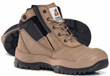 Mongrel Stone ZipSider Boot W/ Scuff Cap (461060) (Pre Order) Zip Sided Safety Boots Mongrel - Ace Workwear
