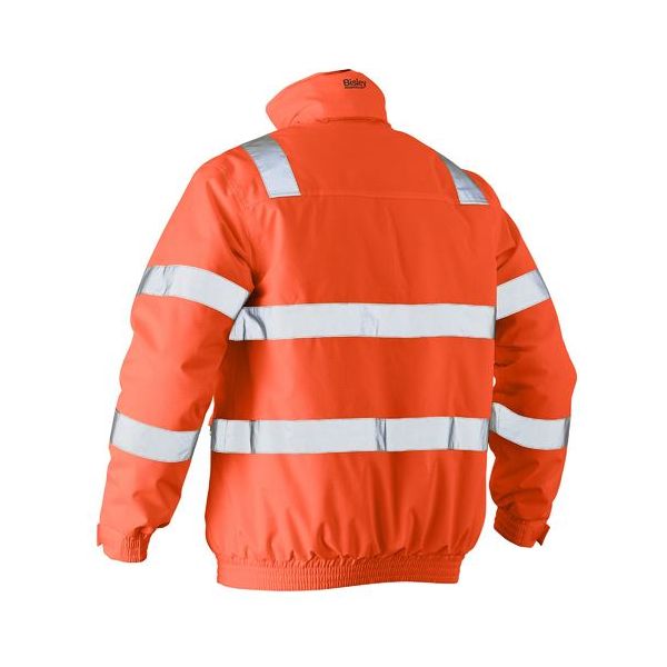 Bisley Taped Hi Vis Wet Weather Bomber Jacket With Radio Loop And ID Pocket (BJ6770T) - Ace Workwear