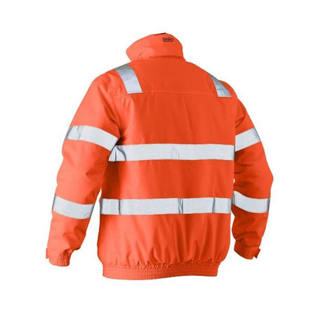 Bisley Taped Hi Vis Wet Weather Bomber Jacket With Radio Loop And ID Pocket (BJ6770T) - Ace Workwear
