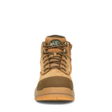 Oliver 130mm Wheat Zip Sided Lace Up Steel Cap Hiker Safety Boots With Scuff Cap (55-350Z) (Pre Order)