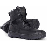 Mongrel Black High Leg Lace Up Boot W/ Scuff Cap Lace Up Safety Boots Mongrel - Ace Workwear