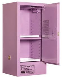 PRATT Corrosive Storage Cabinet 60L 1 Door, 2 Shelf (5517ASPH) Class 8 Corrosive Metal, signprice Pratt - Ace Workwear