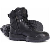 Mongrel Black high Leg ZipSider Boot W/ Scuff Cap (561020) (Pre Order) Zip Sided Safety Boots Mongrel - Ace Workwear