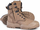 Mongrel Stone High Leg ZipSider Boot W/ Scuff Cap (561060) (Pre Order) Zip Sided Safety Boots Mongrel - Ace Workwear