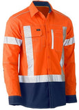 Bisley Flx And Move Two Tone Hi Vis Long Sleeve Stretch Utility Shirt (BS6177XT)
