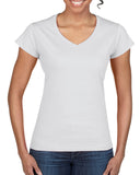 Gildan Softstyle Ladies' V-Neck T-Shirt (64V00L) Plain T-Shirt (Tees), signprice Gildan - Ace Workwear
