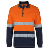 JB's Hi Vis (D+N) L/S Cotton Polo (6DCPL) Hi Vis Polo With Tape JB's Wear - Ace Workwear