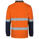 JB's Hi Vis (D+N) L/S Cotton Polo (6DCPL) Hi Vis Polo With Tape JB's Wear - Ace Workwear