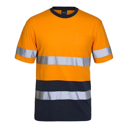 JB's Hi Vis Crew Neck Cotton T-shirt With Reflective Tape (6DNTC