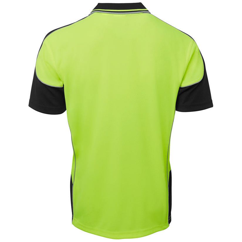 JB's Hi Vis Contrast Piping Polo Short Sleeve (6HCP4) Hi Vis Polo With Designs JB's Wear - Ace Workwear